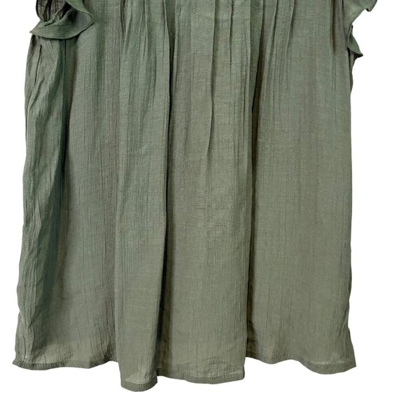 Nanette Lepore Flutter Sleeve Feminine Mock Frilly Neckline Blouse Size S - Picture 6 of 10